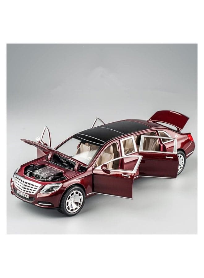 1:24 Scale Simulation Luxury Executive Sedan Die-Cast Metal Model Car with Pull-Back Action Realistic Sound and Light Features Premium Collectible Toy Gift for Boys and Collectors High Quality Car