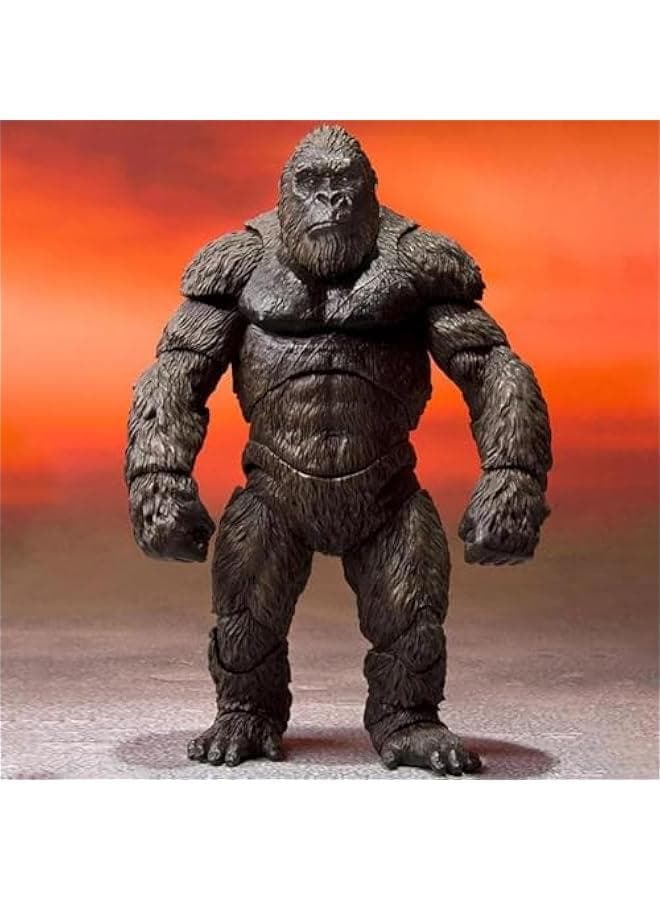 Movie Anime Godzilla VS Kong Figure Moving Joints Monster Doctor Figures Action Model Decoration Collection Toys Birthday Gift 18Cm/7Inch Face Changeable