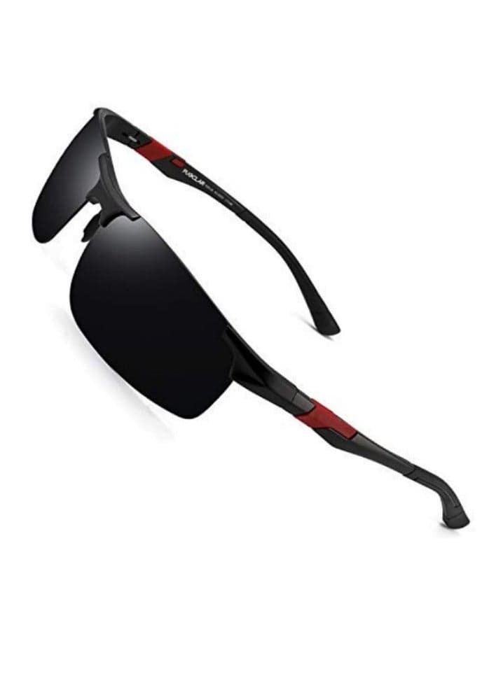 PUKCLAR Mens Sunglasses Polarized Driving Sports Sunglasses Al-Mg Metal Frame Cycling Fishing Golf Goggles