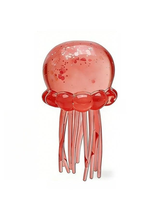 NeeDoh Jelly Squish Glitter Jellyfish Stress Relief Squishy Toy, Soft Squeeze Fidget Toy for Anxiety Relief, Portable Sensory Toy for Kids & Adults