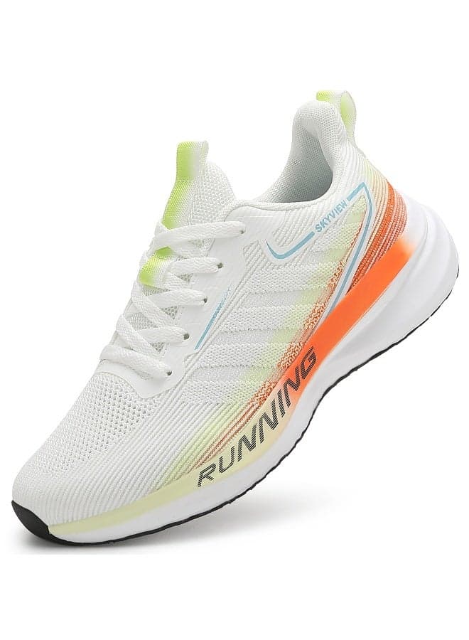 Sky View Men's Colorblock Sneakers Wide Walking Shoes Lightweight Slip on Sneakers Breathable Wide Athletic Running Shoes For Men