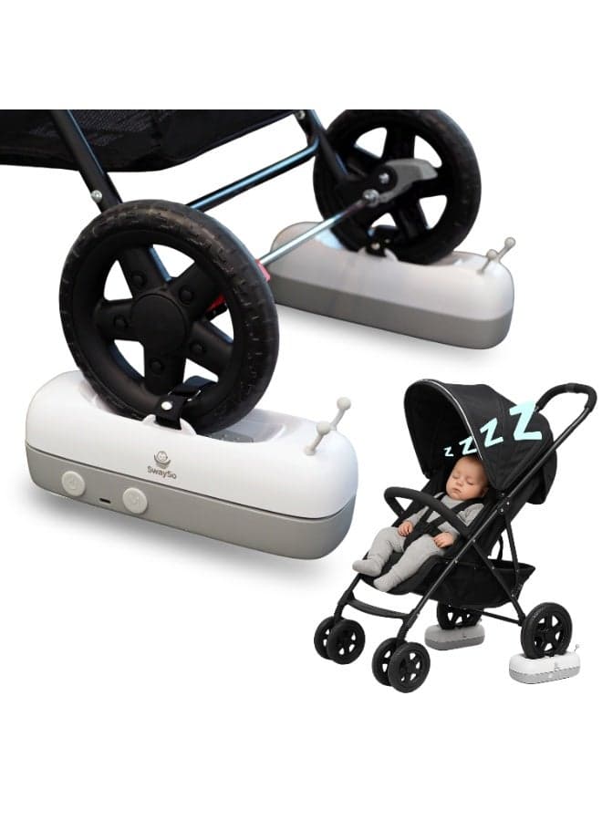 SwaySo Smart Stroller Rocker — Automatic Baby Soother, Remote Control, Two Soothing Modes, Type-C Rechargeable — Lightweight Travel Strollers