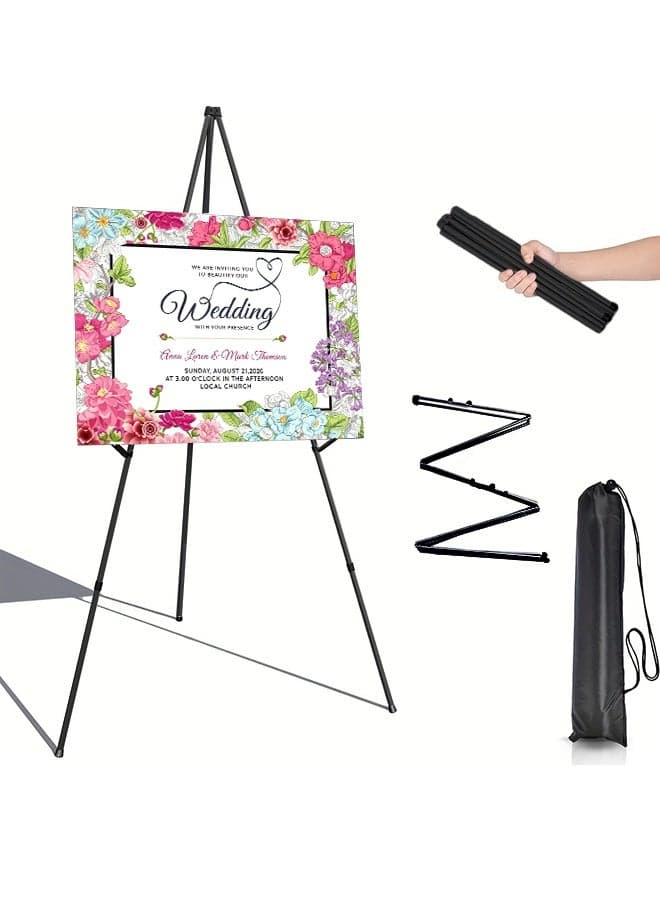 NAFAS Adjustable Portable Folding Easel Lightweight Aluminum Alloy Tripod Stand with Storage Bag for Art Painting, Posters, Wedding Sign, Tabletop, Canvas Holder