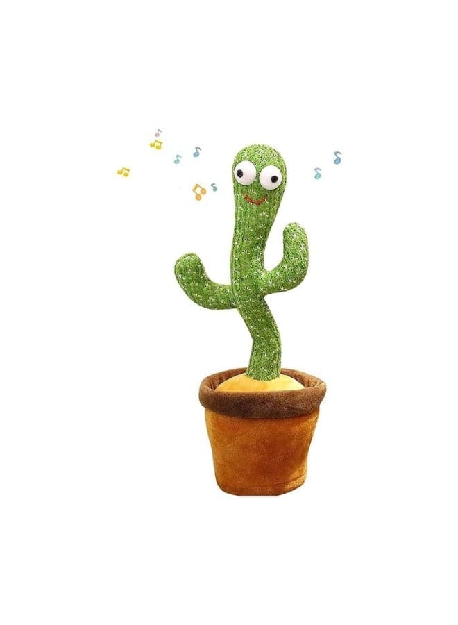 Electric Dancing Cactus Plant Stuffed Toy Beautiful And Cute Eyes With Music