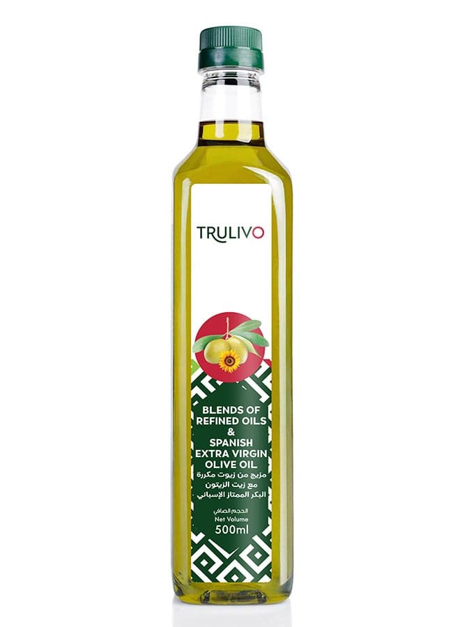 Trulivo Spanish Olive Oil Blend 500ml PET | Premium Cooking & Frying Oil | Smooth Taste & Light Aroma