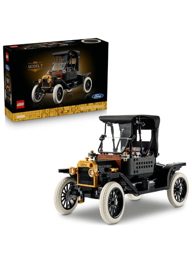 Icons Ford Model T Retro Car Kit for Adults 11376 (Age 18+, 1060 Pieces)