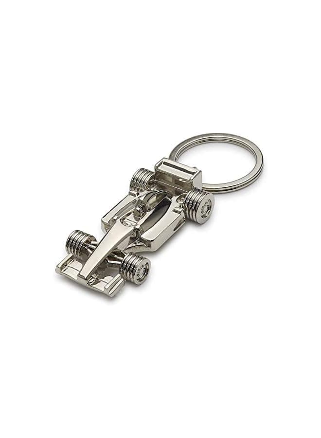 3D F1 Race Car KeyChain | Driver Keyfob gift for father husband boyfriends, Metallic, Medium, Metallic, Medium