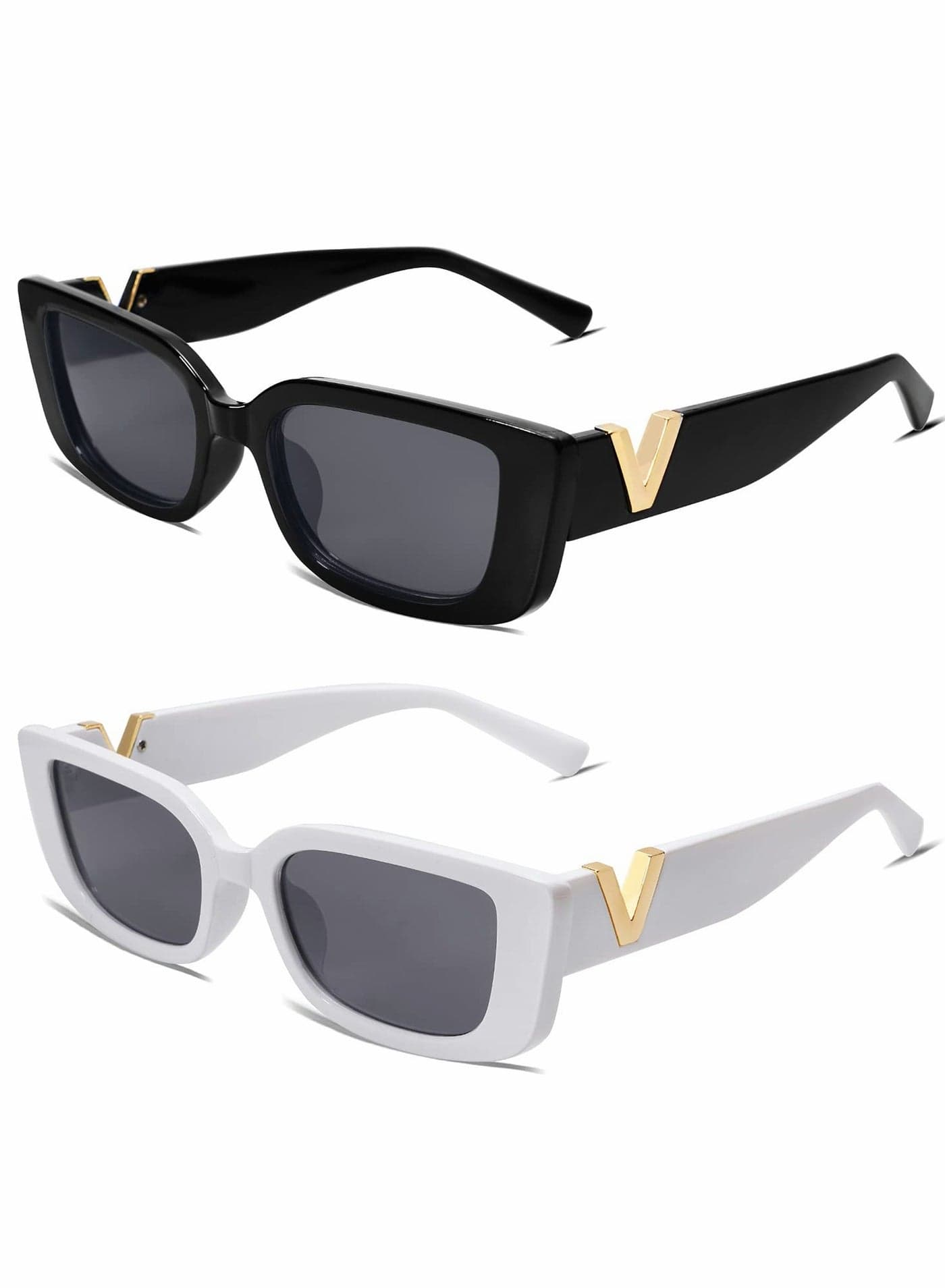 Retro Rectangle Sunglasses Women and Men Vintage Small Square Sun Glasses Protection Glasse UV400 90’s Fashion Narrow Frame