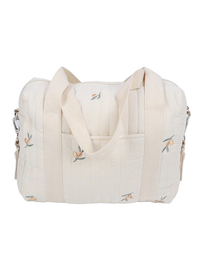 Multifunctional Zipper Embroidered Tote Stroller Storage Diaper Bag