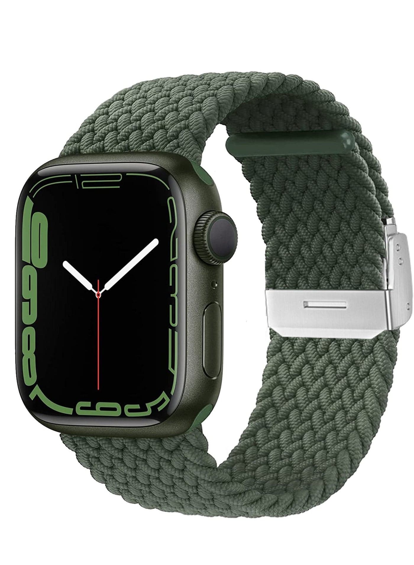 INFOSUN Braided Women Men Replacement Bands Stretchable Elastic Sport Wristband Strap Compatible With Apple Watch SE 38/40/41mm iWatch Series 7/6/5/4/3/2/1