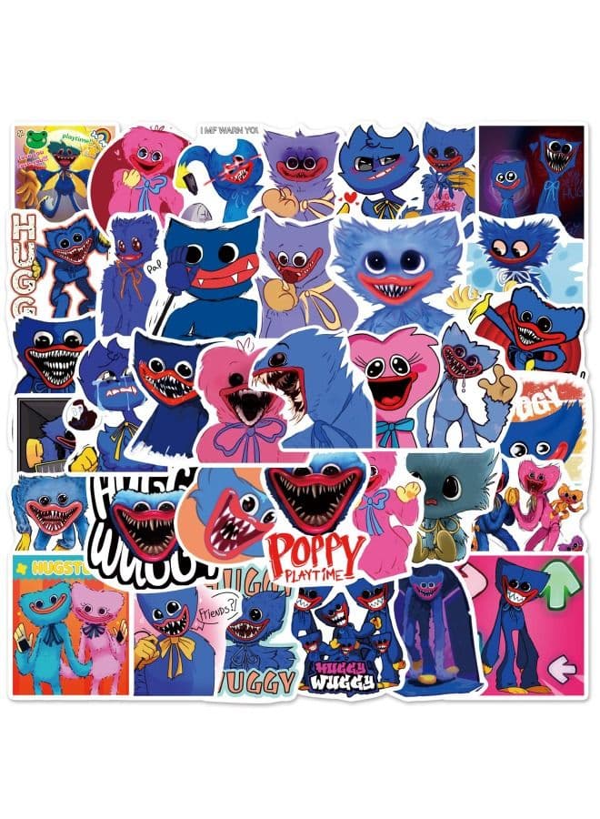 52 PCS Poppy Playtime Sticker, Vinyl Waterproof Art Stickers for Laptop,Skateboard, Water Bottles,Computer,Phone,Guitar,Cartoon Stickers for Kids Teens Adult