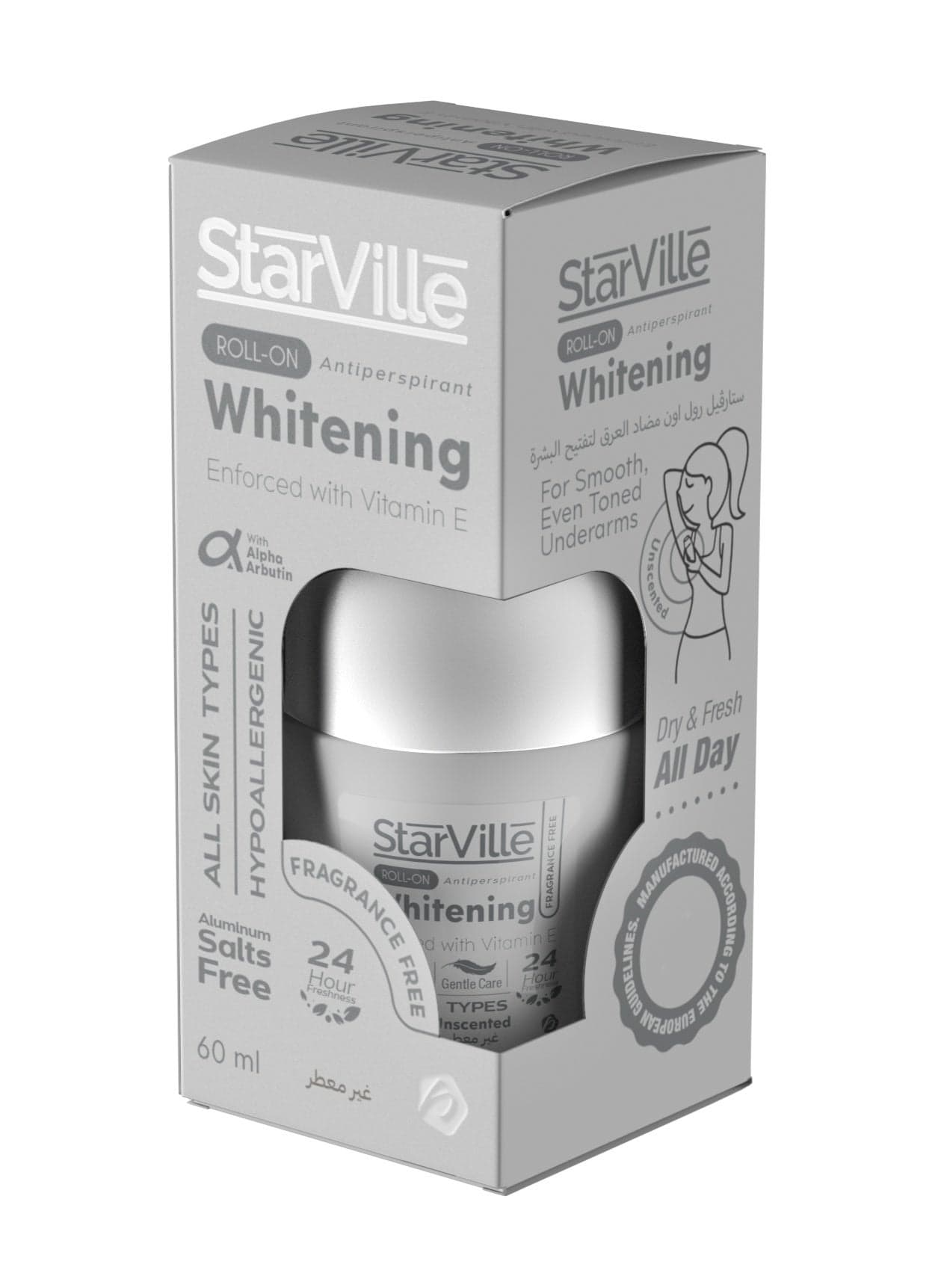 Starville Whitening Roll On Fragrance Free 60 ml