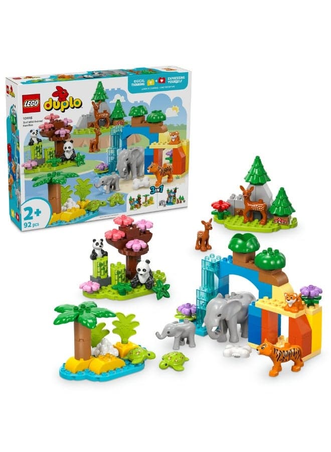 DUPLO 3in1 Wild Animal Families Learning Toy Set 10446 (Age 2+, 92 Pieces)