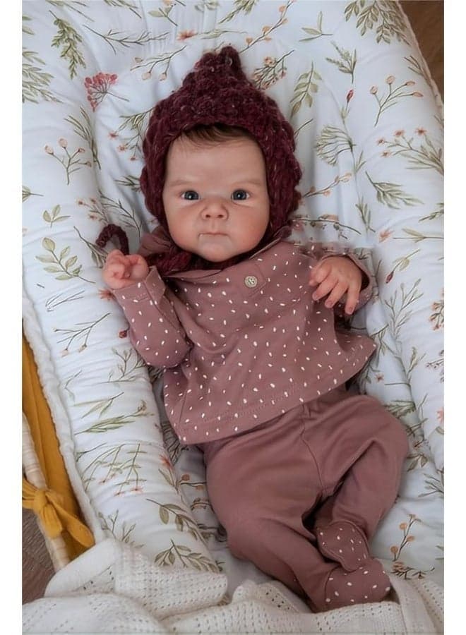 Realistic Lifelike Reborn Baby Dolls Toddler Full Body Girls 18 Inch Baby Reborn Doll Vinyl Silicon Full Body Eyes Open With Hair Anatomically Correct.
