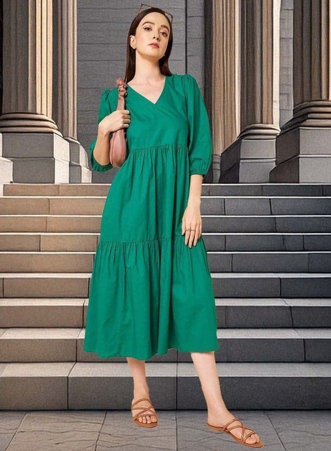 Tiered Cotton Dress
