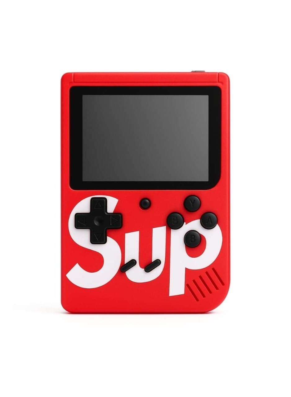 SUP 400-in-1 Portable Retro Handheld Console with 3" Color Screen & Rechargeable Battery – Red