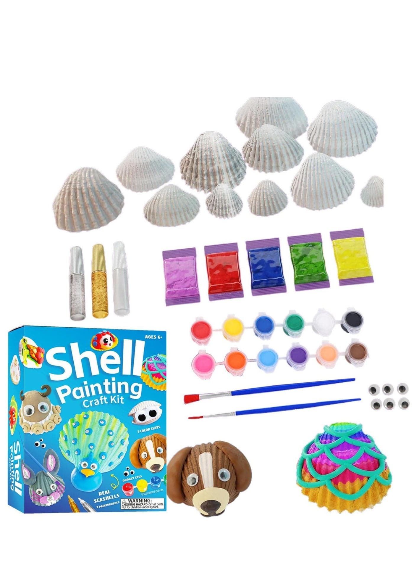 Kids Sea Shell Painting Kit - Arts & Crafts Gifts for Boys and Girls - Easter Craft Activities Kits - Creative Art Activity Gift Toys for Age 6, 7, 8, 9, 10, 11 & 12 Year Old 8-12