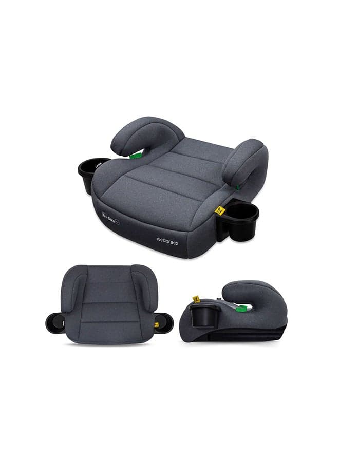 I-FIRA I-Size Backless Booster Car Seat, Double Padded Foam, Compact, Lightweight&Portable Travel Childrens Kids Boys Girls Car Seat, Arm Rest Seat, 2 Cup Holder, ECER129, 6-12Yrs, 22-36Kg, Group 3