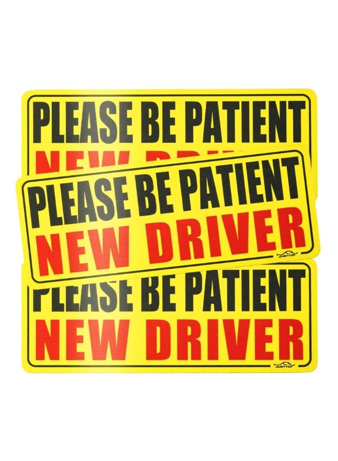 New Driver Magnet for Car, Please Be Patient Student Driver, 3Pcs New Driver Magnet Safety Warning Magnetic Reflective Rookie Driver Bumper Sticker,Car Exterior Accessories