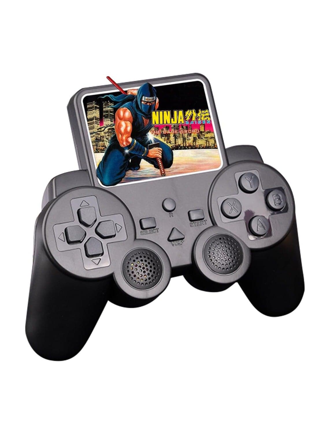 Classic Retro Games Handheld Gamepad Game Console - 2.5 inch Screen Rechargeable AV TV Out 2 Player Gamepad (Black)