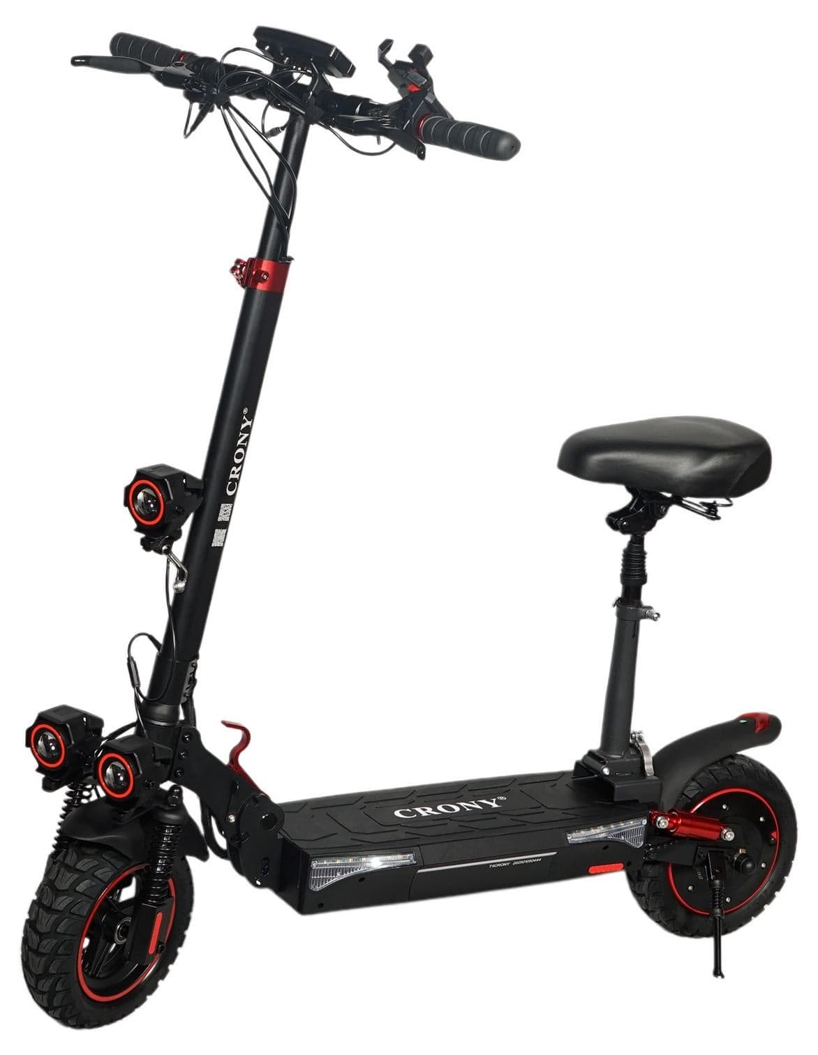 T4 2000W high Speed Adult E-Scooter 48V/13AH, Max40-65km/h,10" Off Road Tyres,Dual Suspension&Hydraulic Disc, Triple LED Headlamps, Big LCD Display, Easy Foldable Electric Commuter Skateboard,Smart Lock Motorized ebike,Long Range25-35KM, lightweight 25KG Aluminum frame,120KG Load Capacity Commuter Electric Scooter With Seat