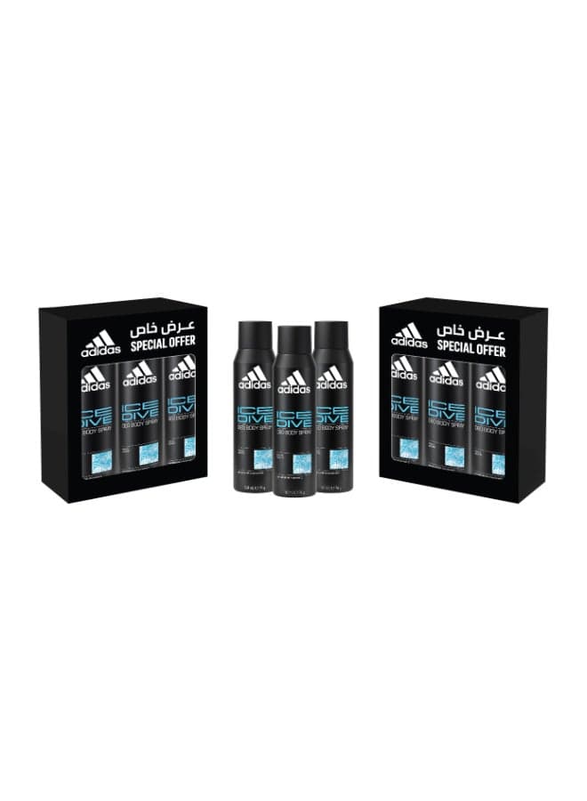 Ice Dive Deodorant Body Spray Set 150ml