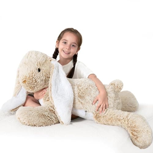 BENINY Large Bunny Stuffed Animal 31 Giant Rabbit Plush Toy for Girls Boys Kids Big Cuddly Easter Gift for Girl Chirstmas Birthday