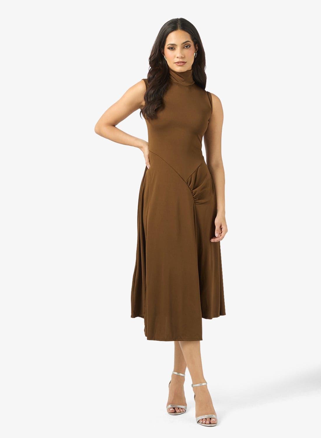High Neck A-line Dress