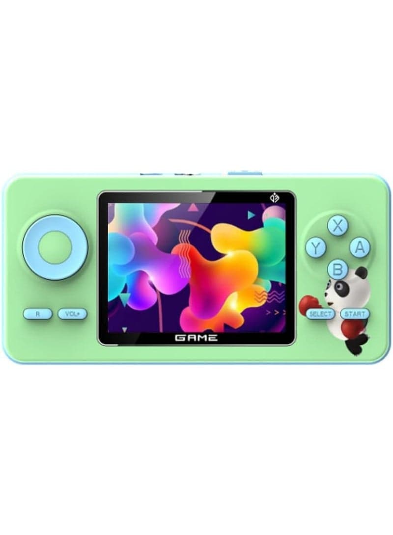Handheld Game Console, 500 in 1 Retro Color Screen Portable Gaming Device with 500 Classic Built-in Games, Rechargeable Portable Arcade Video Game Player for Kids & Adults (Landscape Green Display)