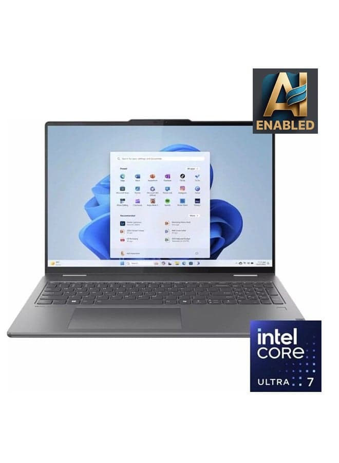 (Upgraded Version) Yoga 7 2-in-1 161ML9 Touchscreen Laptop 16" Touchscreen Core Ultra 7 Processor/16GB RAM/1TB SSD/Window 11 Home / English/Arabic Strom Grey
