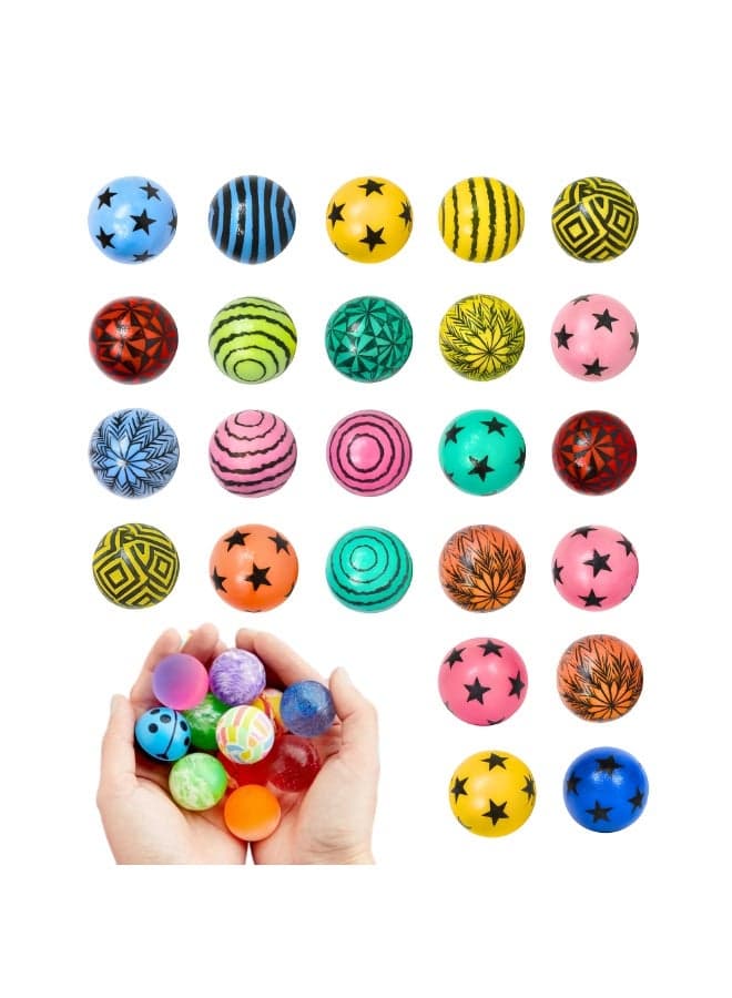 24 PCS Bouncy Balls 32mm Assorted Bouncy Balls Pack High Bouncing Toys for Kids Party Gifts Goodie Bags Stuffers Favors for Kids Birthdays Variety Assortment Colorful Small Rubber Bouncing Balls Treasure Box Prizes Bouncy Balls for Kids Toys for Classroom Prizes Party Toys for Kids 3 4 5 6 7 8 9 10 Birthday Gifts
