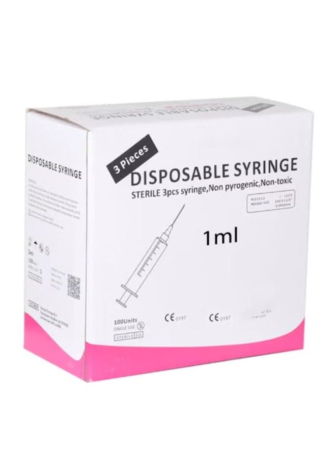 1 ml 26G x 1/2" 0.45x 13 mm Luer slip Syringes-100PCS