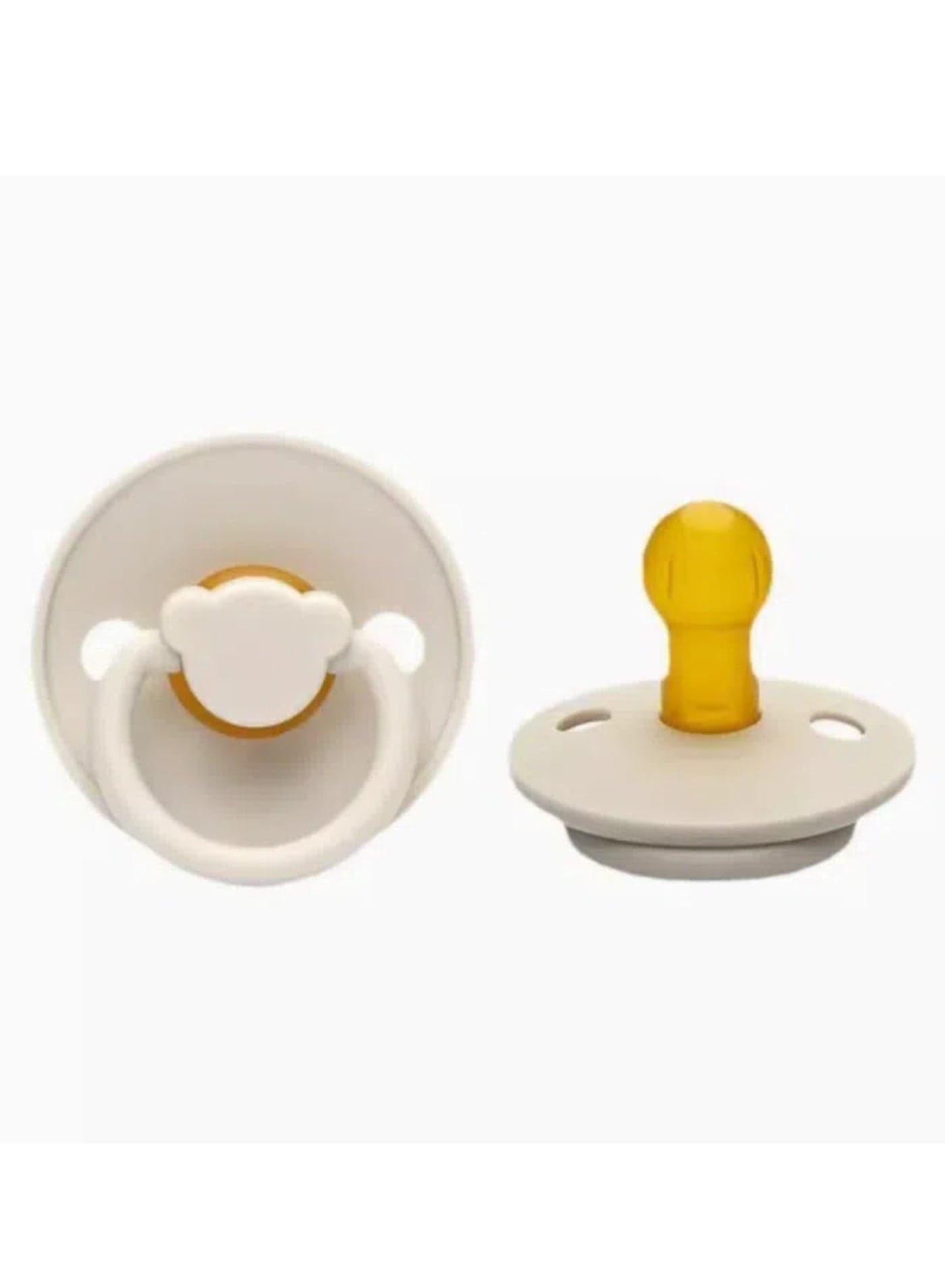 Baby Pacifiers | 1-Pack Soothers | Panda Nipple | BPA-Free Natural Latex Food Grade | Super Soft Bite Resistance | Sleep Anti-Flatulence | Baby Teething Toy | Ivory white