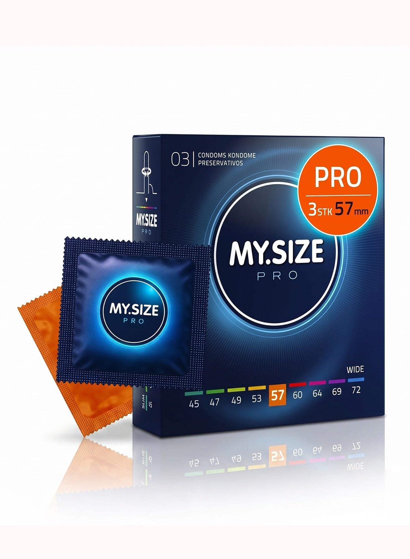 Ultra Thin Condoms 3 Pieces (57 Size) – Odorless, Long Lasting, Sustainable, Premium Quality for Maximum Comfort, Pleasure, and Sexual Health – Proper Fit Reduces Risks and Enhances Protection – Latex Men Condoms Available in Multiple Sizes (45 to 72)