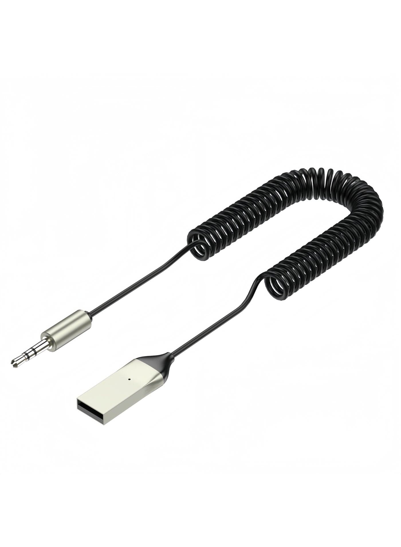 Bluetooth 5.4 AUX Car Audio Receiver, Wireless 3.5mm Adapter with Built-in Microphone, Hands-Free Calling, Coiled Cable, Plug & Play for Car Stereo