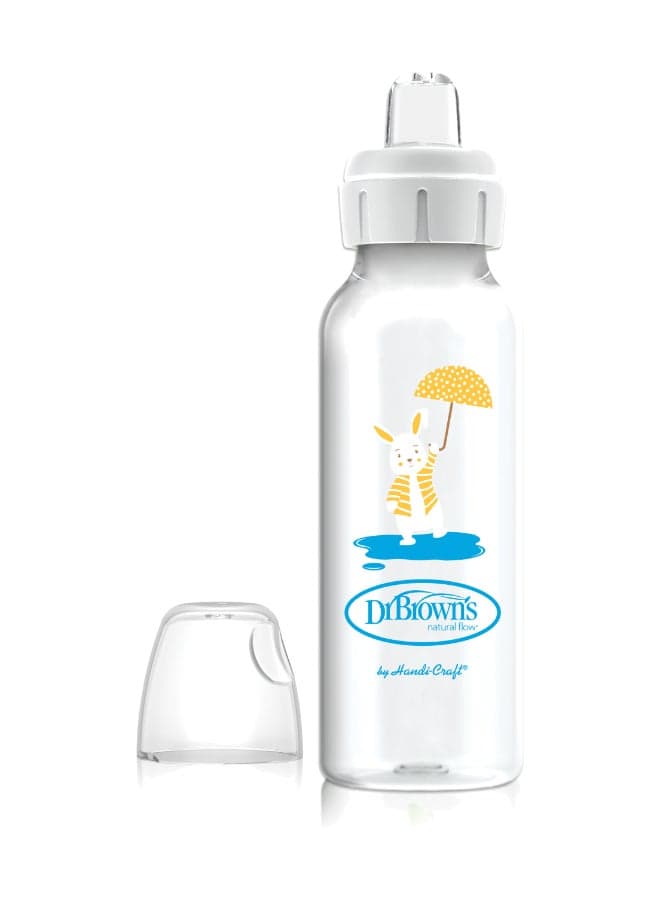 8 Oz/250 Ml Anti-Colic Pp Narrow Sippy Spout Bottle, Bunny, 1-Pack