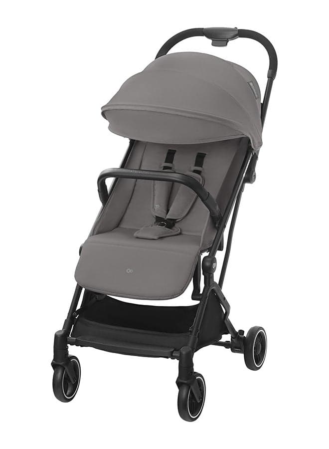 2 in1 Indy2 Lightweight Stroller With Mink Car Seat - Cozy Grey, Lightweight, Compact, With Shopping Basket, Suitable for 0+ months up to 15kg, Waterproof and UPF 50+ Sun Protection Hood,