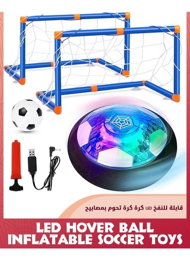 Soccer Goal Backyard Set,Hover Soccer Balls,2-in-1 Hover Football With LED Star Night Light,Size 3 Football,Gift For Kids Boys Girls,Pop Up Portable Soccer Set,Toddler Soccer Nets Training Equipment