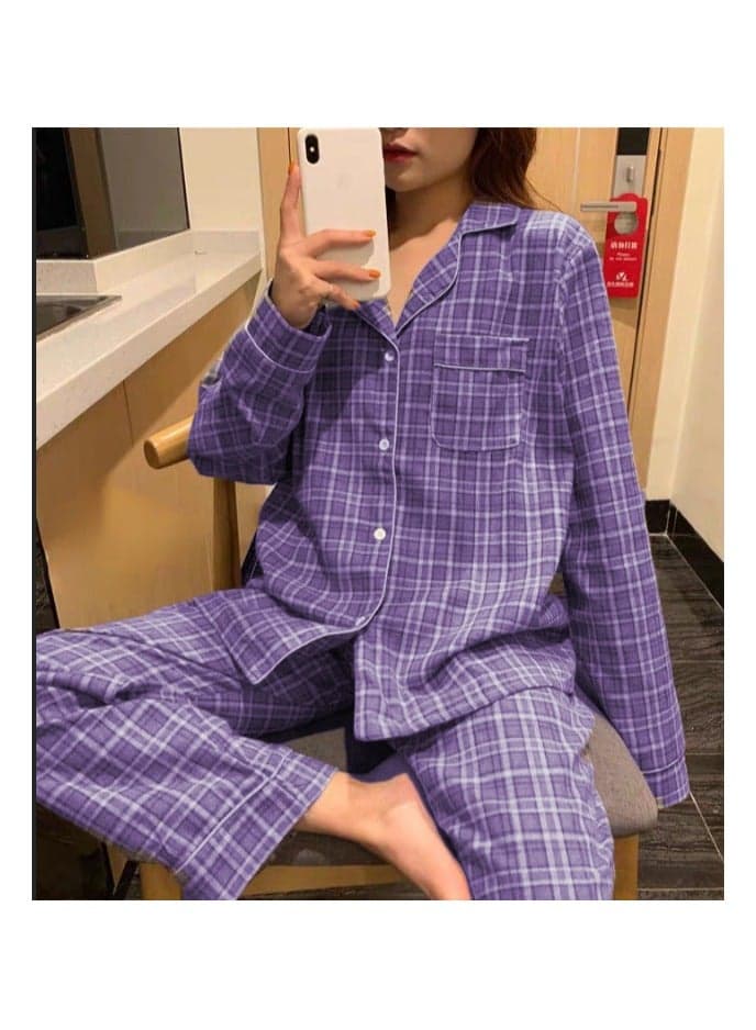 Womens Pajamas Set 2 Piece Button Down Pjs Soft Long Sleeve Top and Pants Sleepwear Set Girls Lounge Sets