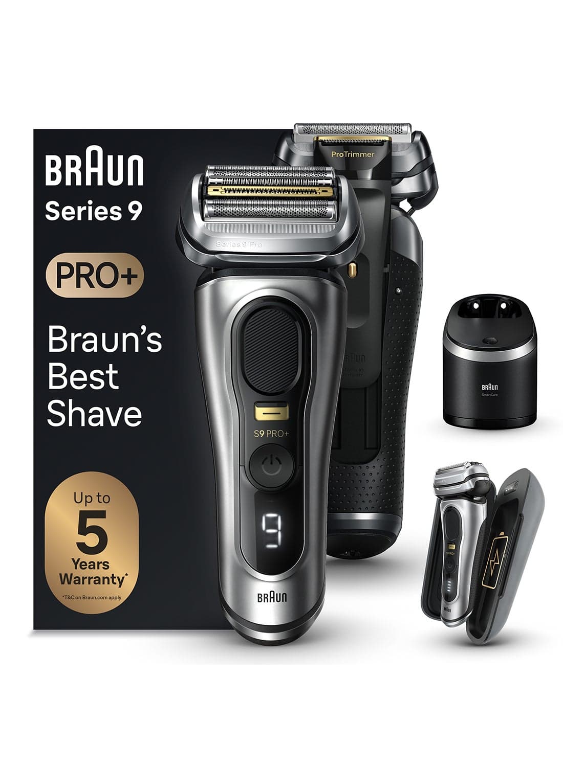 6 In 1 Series 9 Pro+ Electric Shaver, Smartcare Center And Powercase, 9577Cc Silver Silver