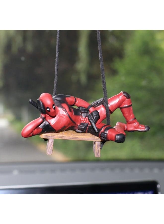 Anime Themed Cute Car Mirror Charms - Funny Manga Style Rearview Hanging Decor for Auto Interior, Unique Japanese Animation Accessories
