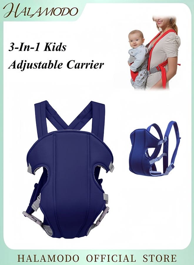 3-in-1 Baby Adjustable Carrier Suitable for Baby Hip Seat with Comfortable Head Support and Strap Design Red