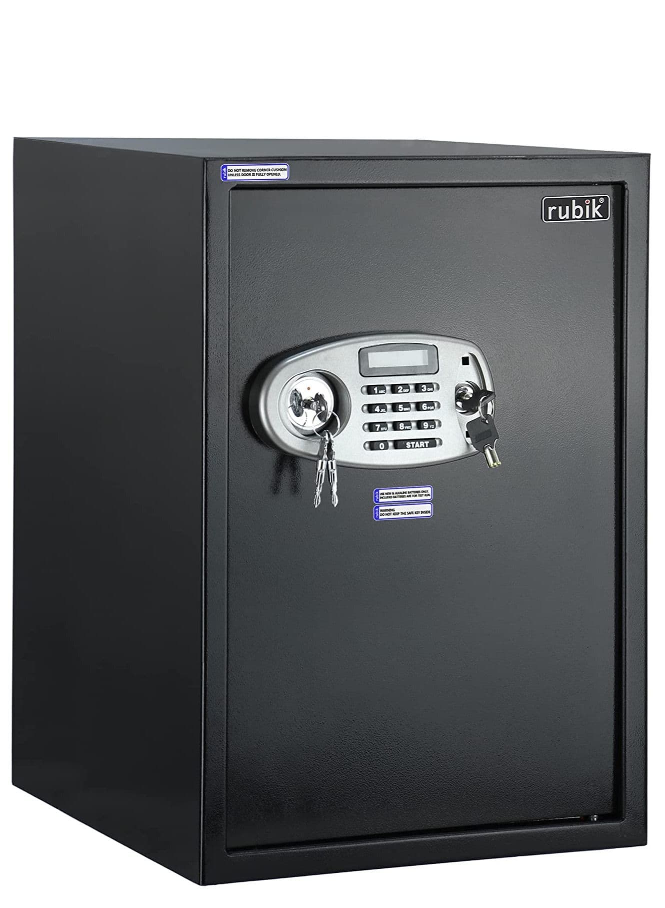 Safe Box Large For Home Office with Dual Security Unlock using Key and Digital Combination Lock Size 50x35x30cm