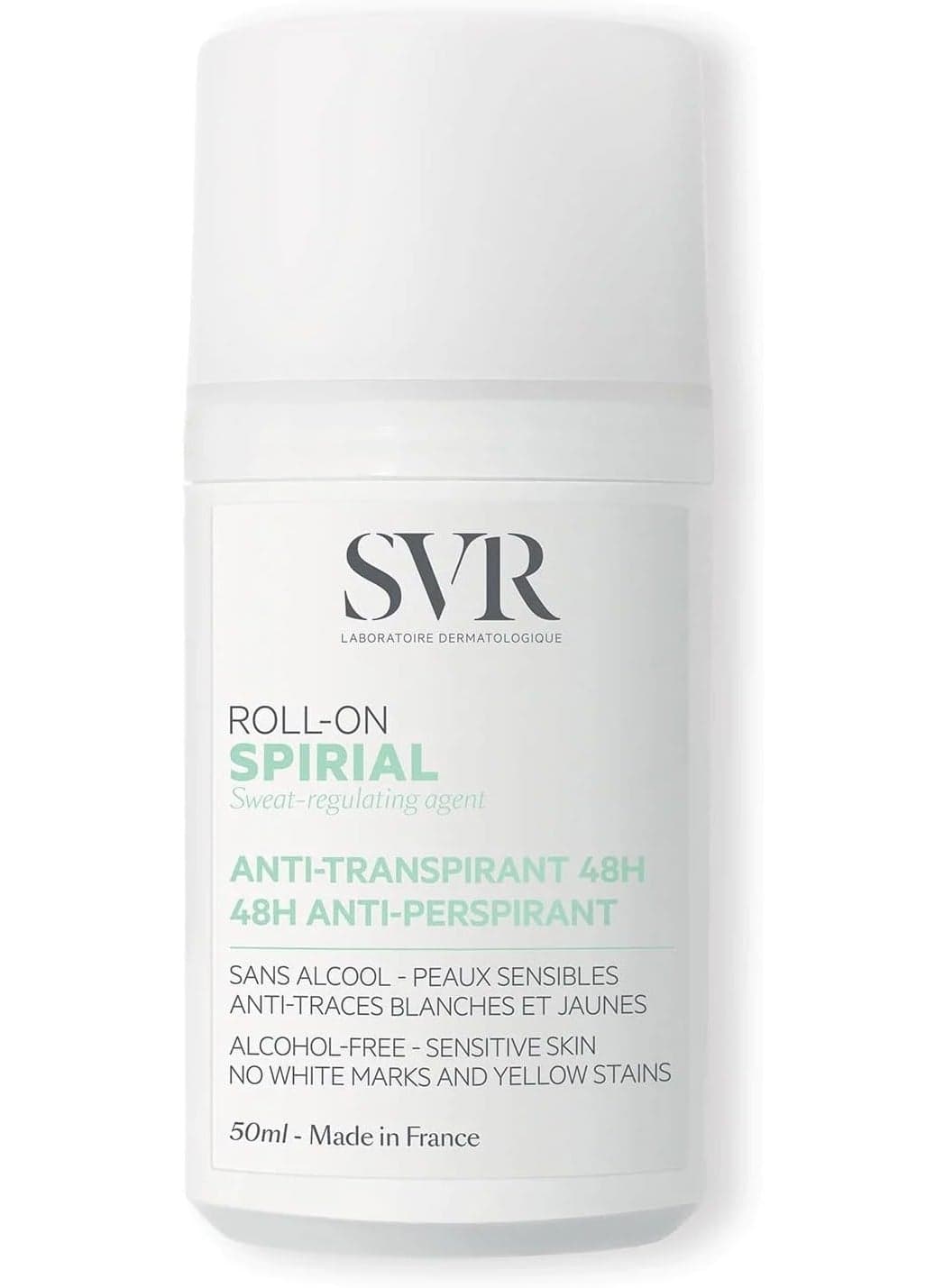 SVR Spirial 48H Anti-Perspirant Roll On, Alcohol Free & No White Marks 50 ml