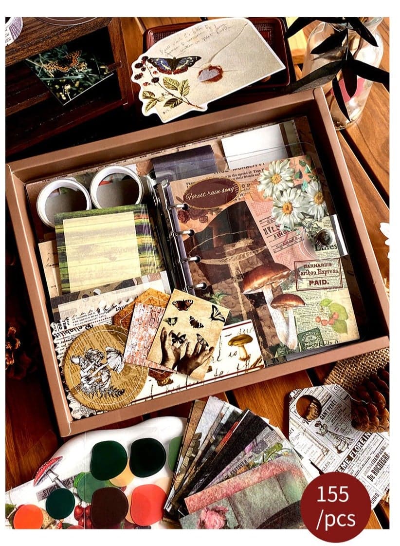 Aesthetic Scrapbook Kit Scrapbooking Supplies Junk Journal With A6 Grid Notebook Bullet Journals Diy Gift Journaling For Teen Girl Kid Women
