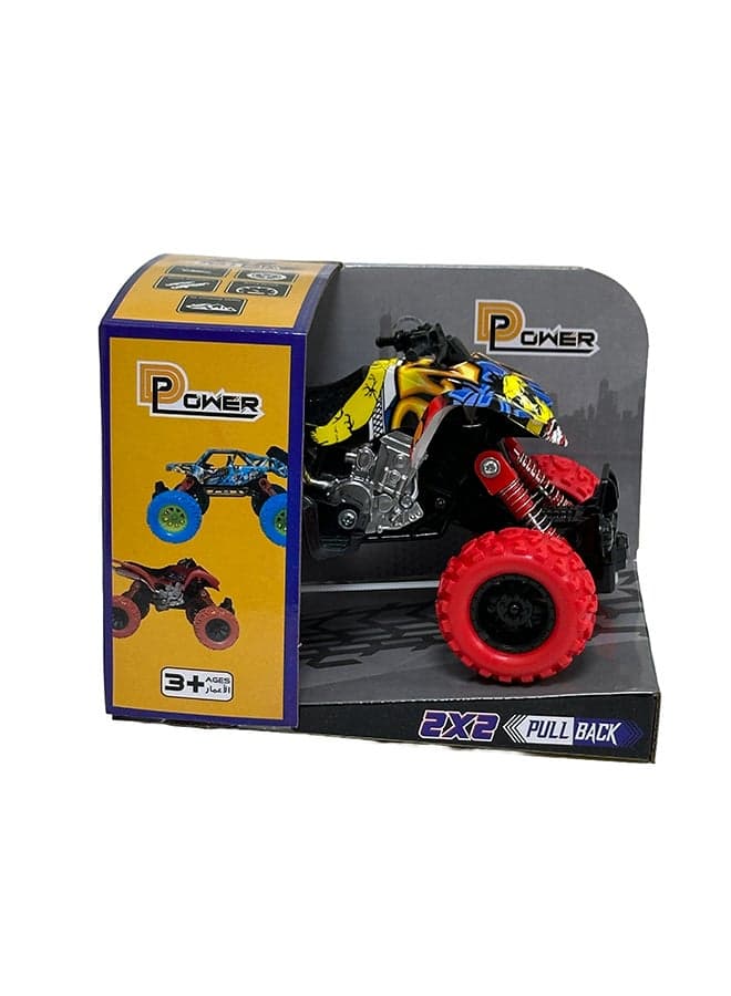 D-Power - Pullback Stunt Doodle Motorcycle, Red | No Batteries Needed, Fun for All Ages | 3+