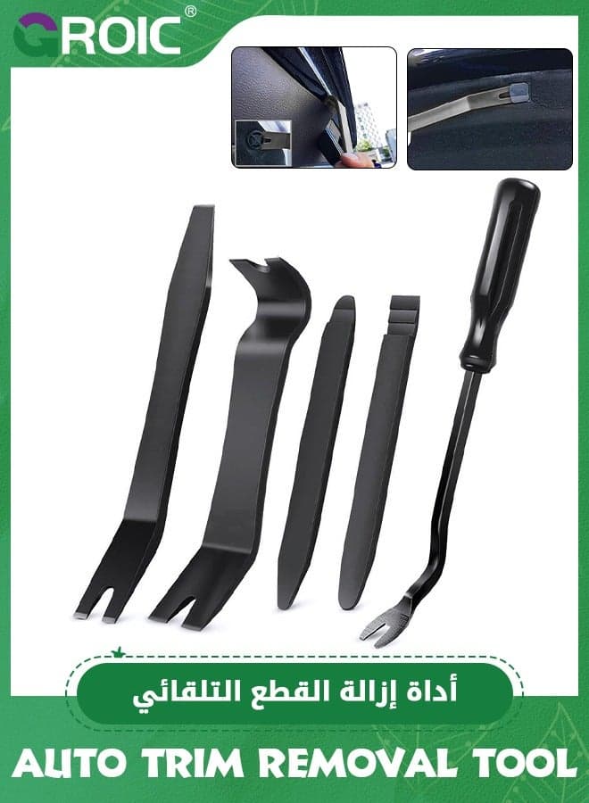 5 PCS Auto Trim Removal Tool Kit,AutoTrim Removal Tool Kit, No-Scratch Pry Tool Kit for Car Door Clip Panel & Audio Dashboard Dismantle,Auto Repair Tools