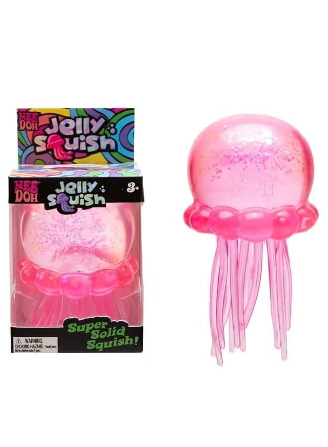 NEE DOH Jelly Squish | Jelly-like Stress-Relieving Toy with Swinging Tentacles - A Sensory Relief Tool (Pink)