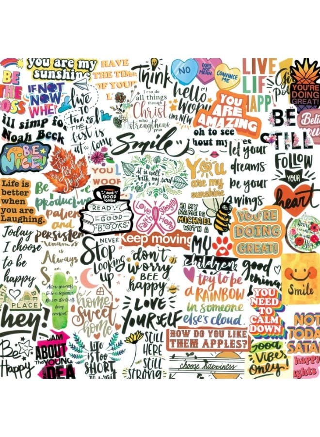 200PCS Inspirational Stickers for Water Bottles, Motivational Stickers for Adults, Teens, Teachers, Vinyl Waterproof Laptop Sticker for Hydroflasks Journaling Scrapbooking Vision Board Supplies