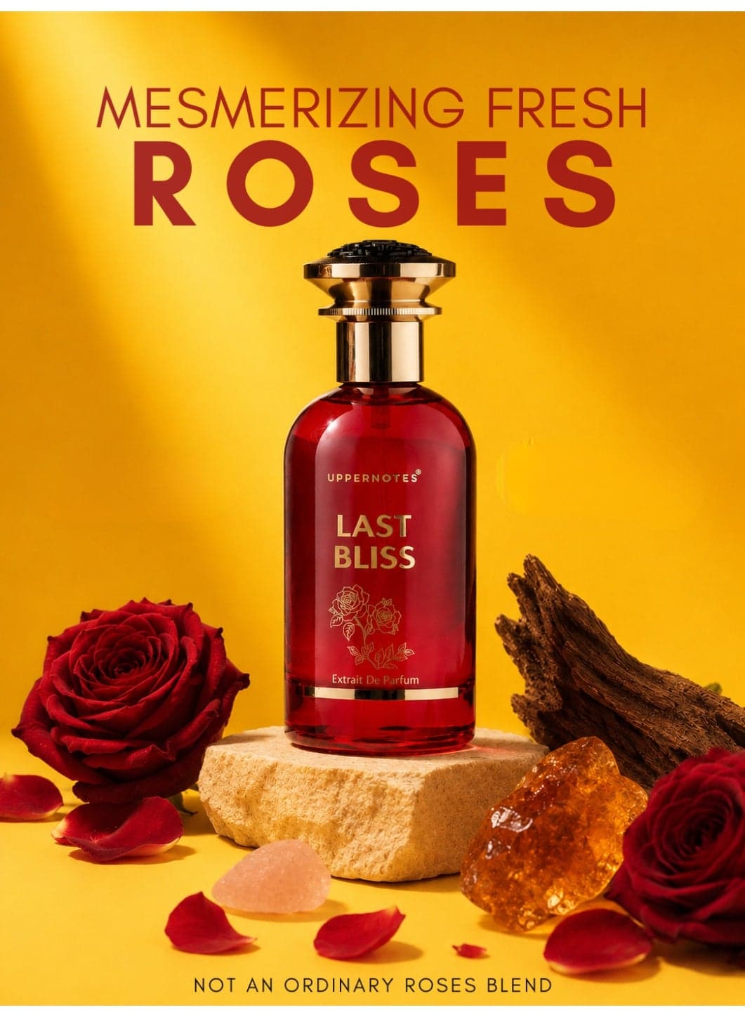 UpperNotes Last Bliss EDP Unisex Perfume 100ml | Rose Frankincense Agarwood Musk | Floral Woody Long Lasting Luxury Fragrance UAE